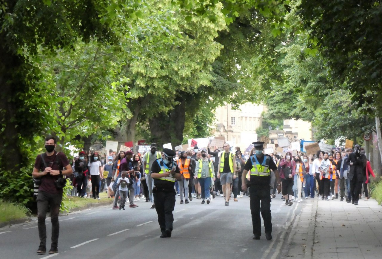 The Black Lives Matter protest in Oxford. Picture: Bob Weatherhead