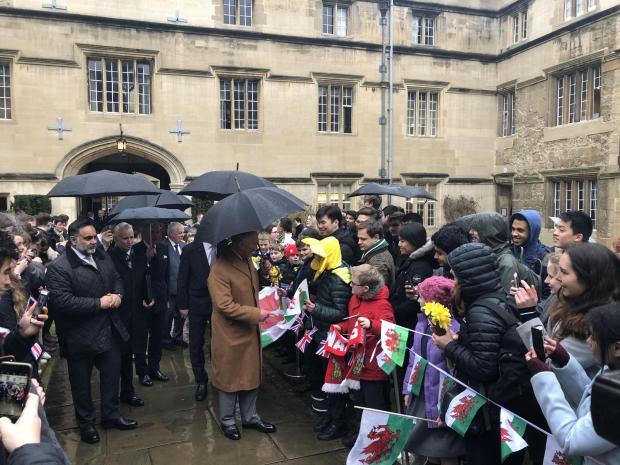 Prince Charles visiting Jesus College a year ago