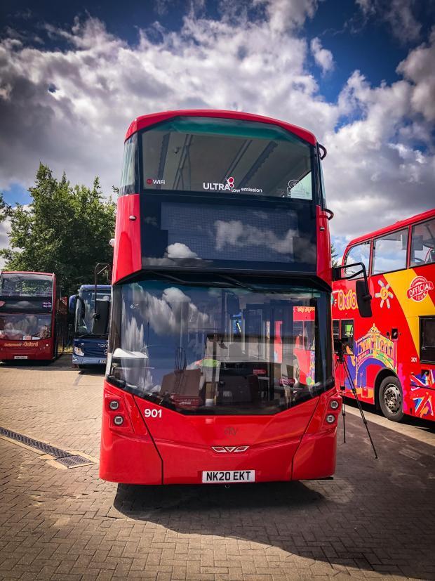 An ultra low emission Oxford Bus Company bus 