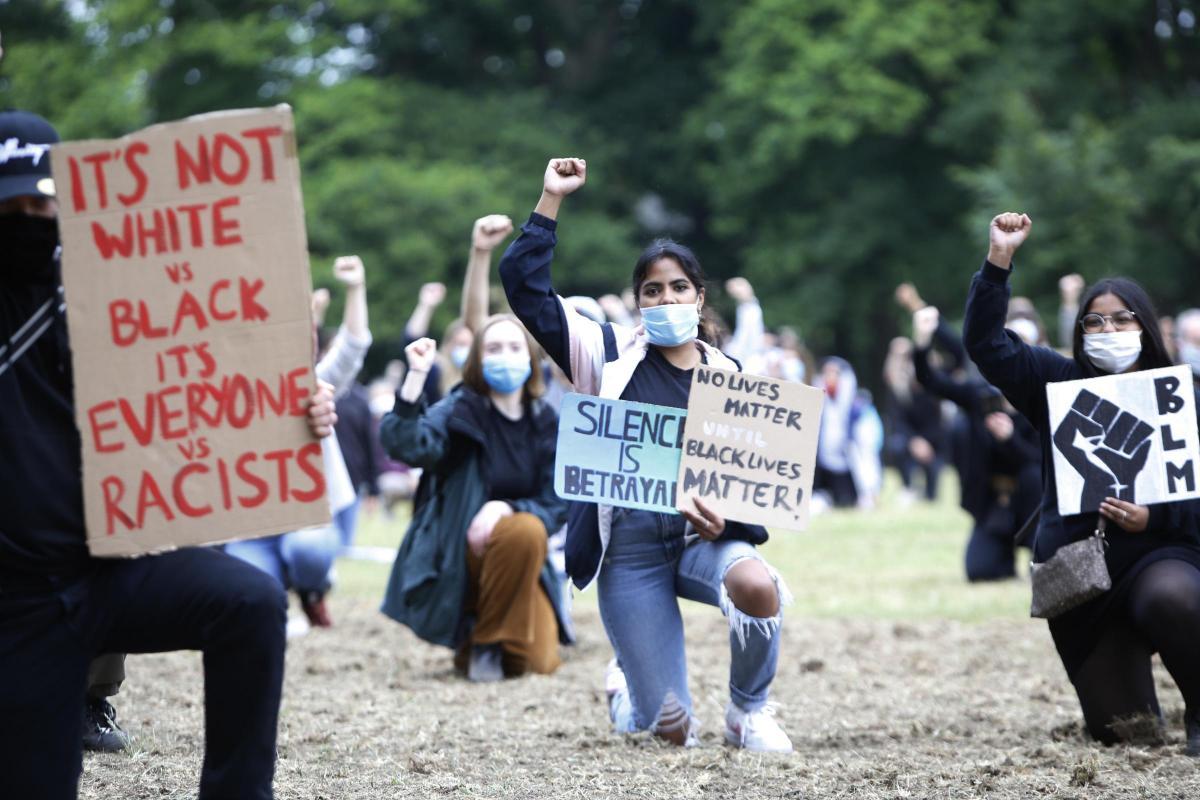 BLM protest at South Park, Oxford. Pic: Ed Nix