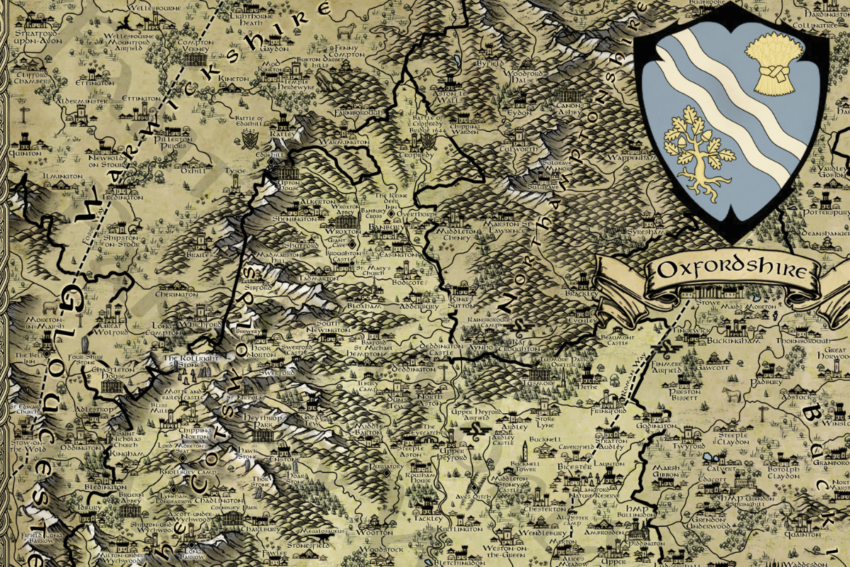 See Oxfordshire As The Lord Of The Rings In This Fantasy Map Oxford Mail