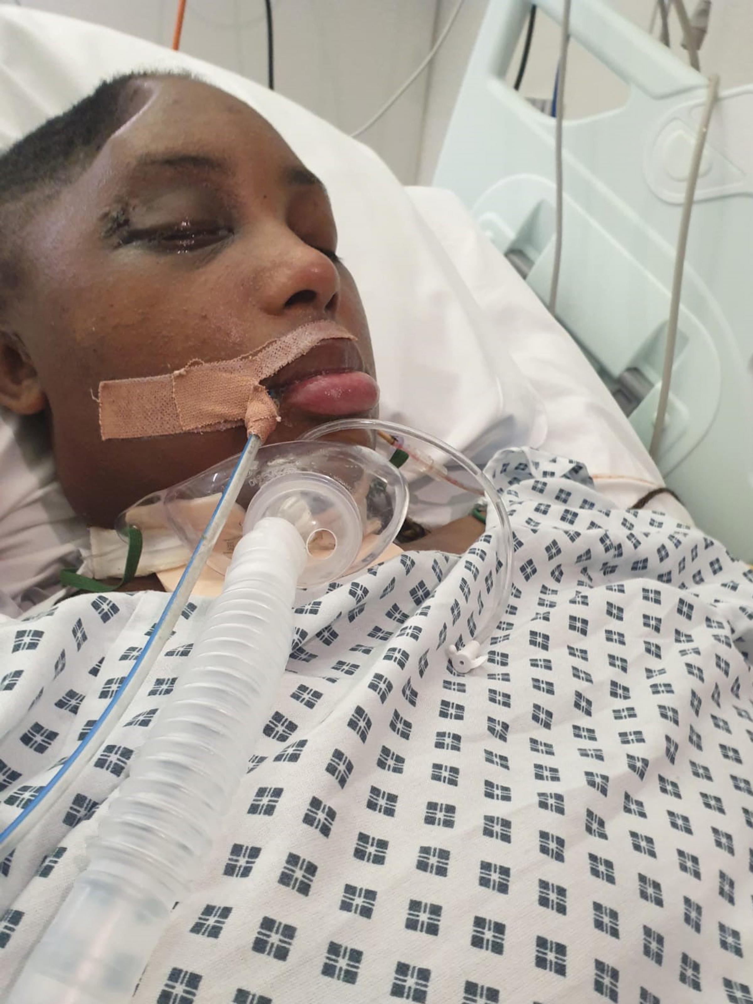 Sasha Johnson in hospital Picture: Metropolitan Police/PA Wire